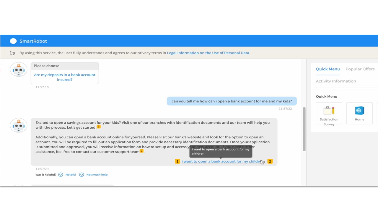 Understand intents and provide summarized response with source